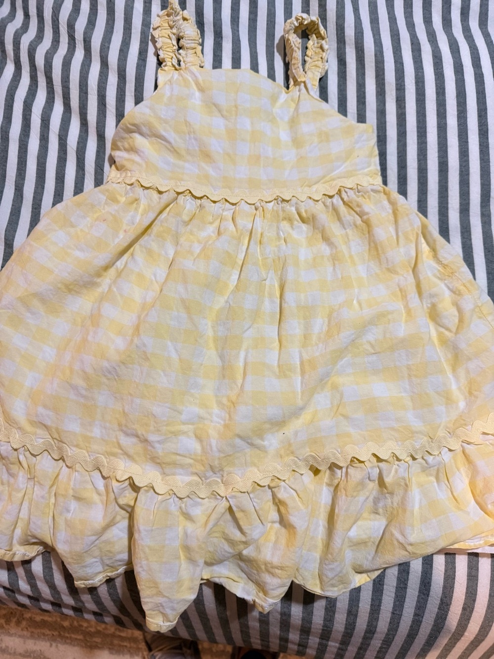 Yellow and White Gingham Sundress